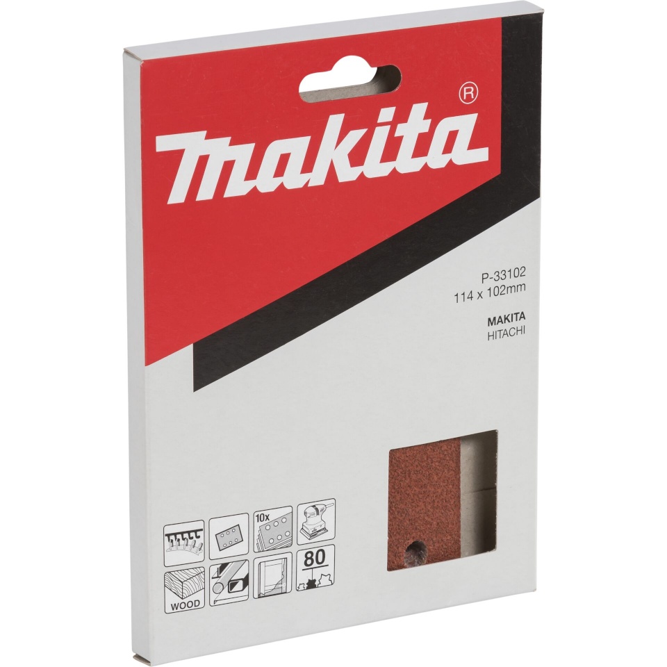 Makita liivapaber P-33102 Sandpaper Velcro 102x114mm 80