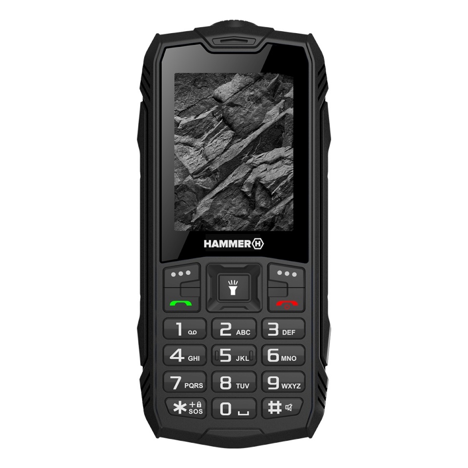 Hammer mobiiltelefon Rock Dual-SIM, must