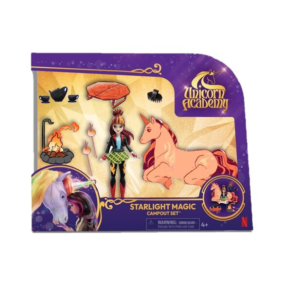 Spin Master mängufiguur Unicorn Academy - Cinders Lagerfeuer-Set (with Valentina, Cinder and Accessories)