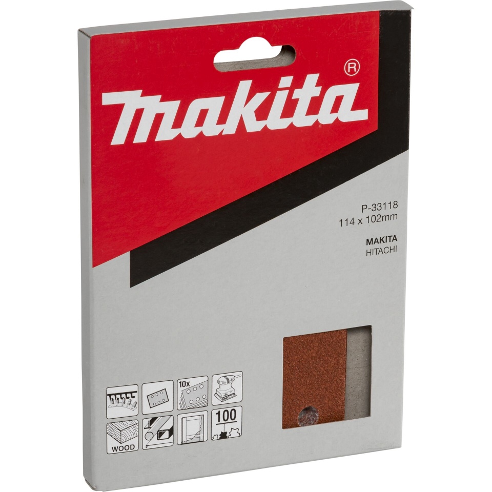 Makita liivapaber P-33118 Sandpaper Velcro 102x114mm 100
