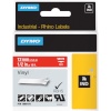 Dymo etiketiprinteri etiketid Rhino Label IND, Vinyl 12 mm x 5,5 m valge to punane
