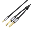 Vention audiokaabel Cable mini jack 3.5 mm to 2x jack 6.5 mm Vention BARHG 1.5m (hall)
