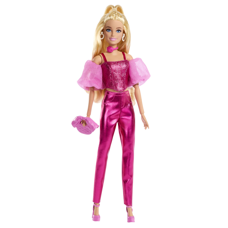 Mattel Barbie Deluxe Style im pinken Metallic Outfit
