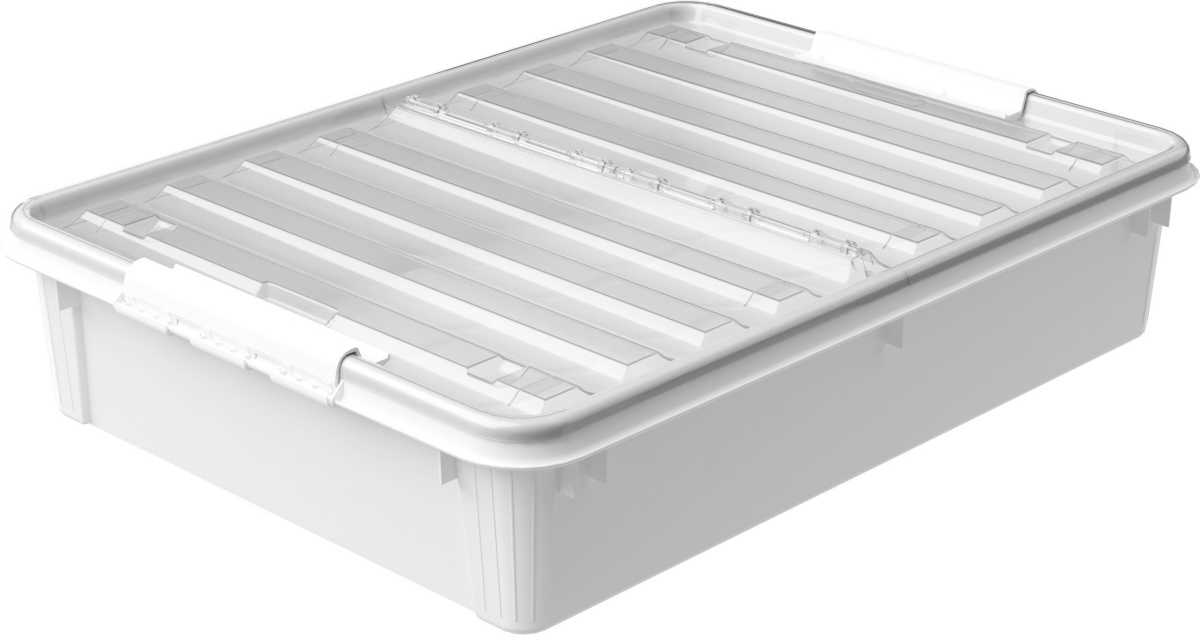 Orthex voodialune kast SmartStore Underbed Storage Box, 60L, valge/läbipaistev