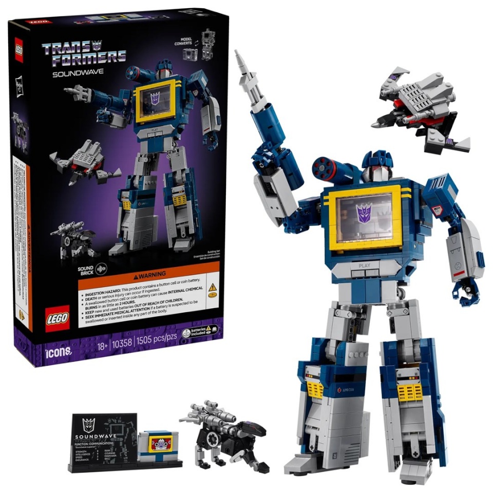 Lego klotsid ICONS 10358 Transformers: Soundwave