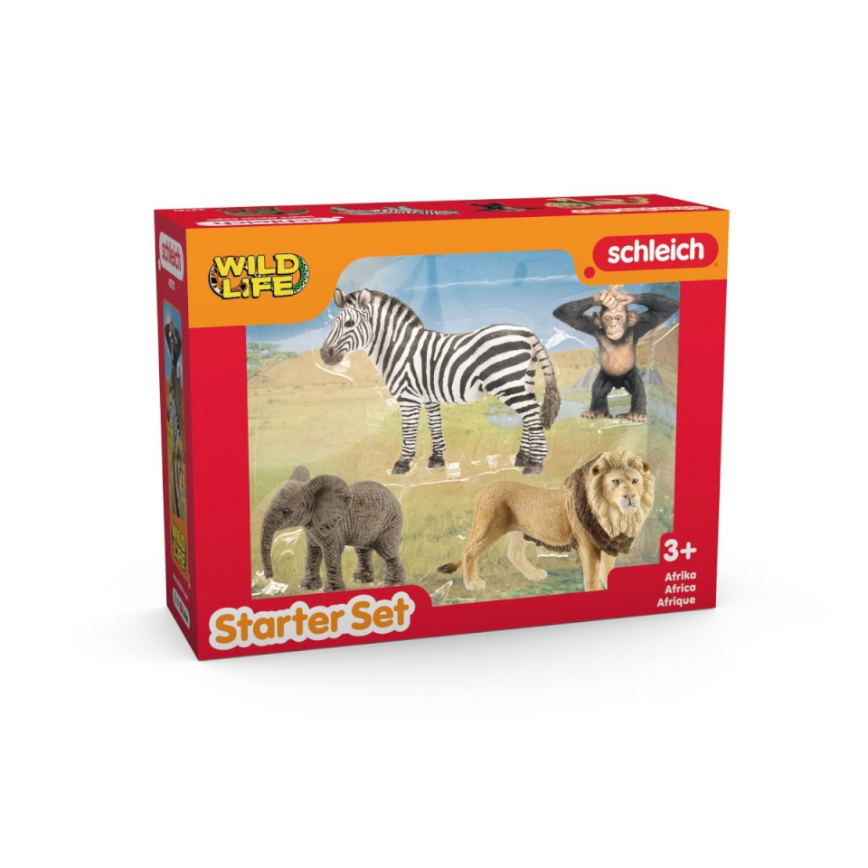 Schleich mängufiguur komplekt 4 figurek Wild Life Zwierzęta Afryki