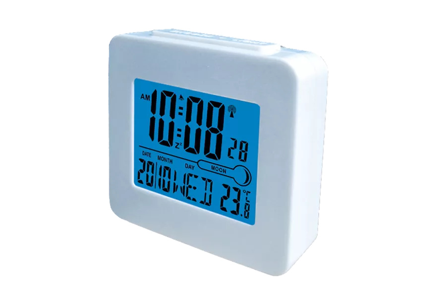 Denver Electronics äratuskell REC-34WHITE Digital Radiocontrolled Alarm Clock, valge