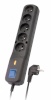 Lestar pikendusjuhe Surge Protector LF-530WA, 3L EMI/RFI, 2.5m, must