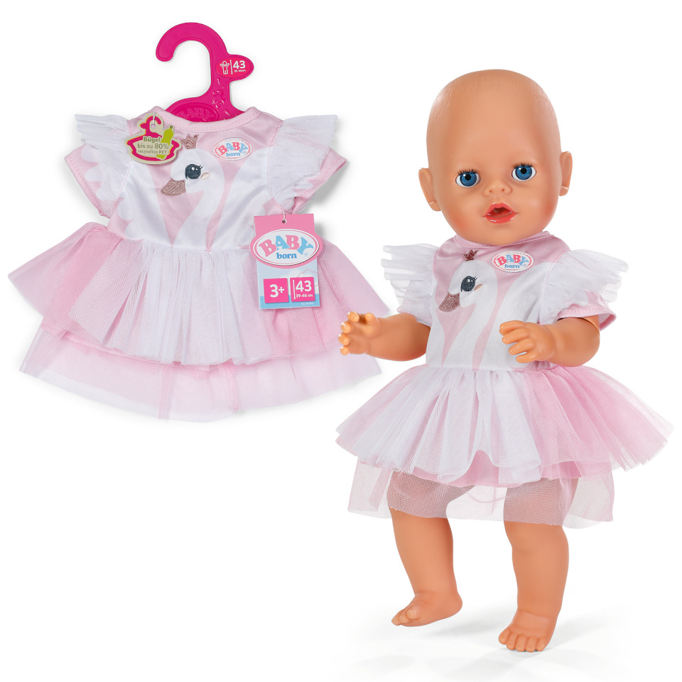 ZAPF nukuriided Zapf Baby Born Kleid Schwan 43cm