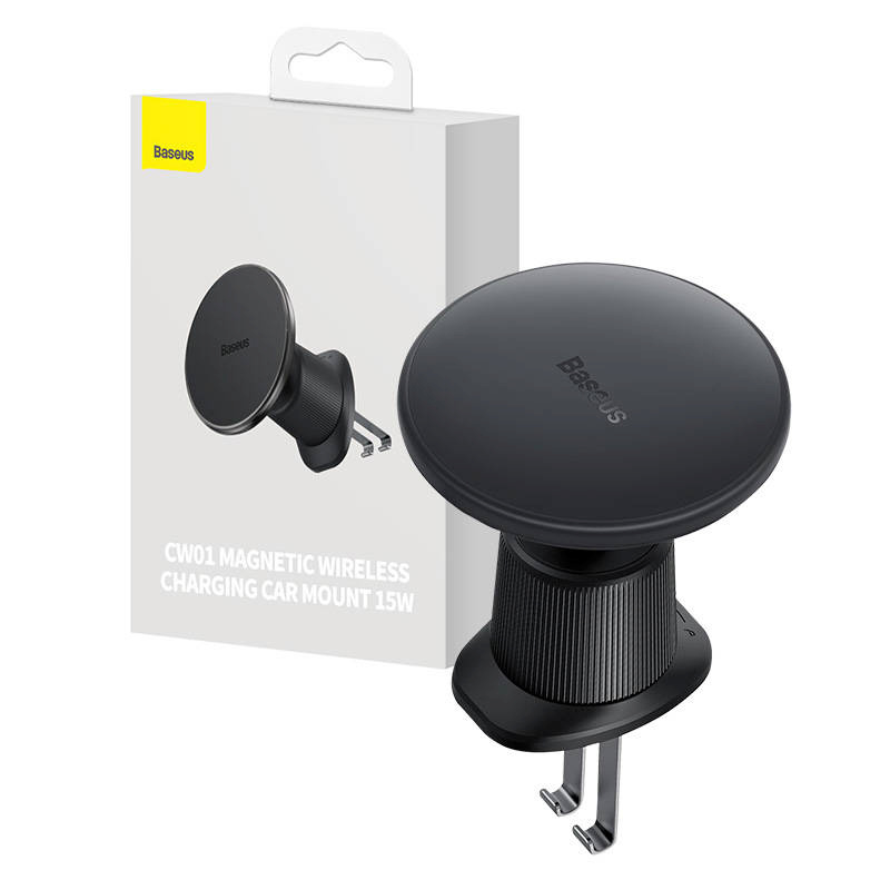 Baseus autohoidja CW01 Magnetic Wireless Charging Car Mount 15W, must
