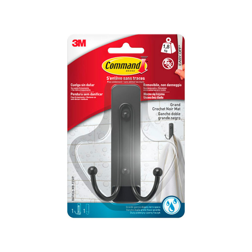 3M Konks riputamiseks 1,8 kg must ABS (1tk)