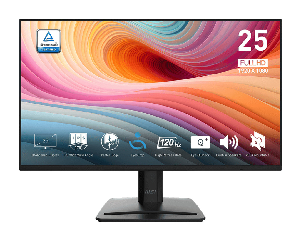 MSI monitor 24.5" business matte, IPS, FHD, 16:9, 120hz 1Ms, speakers must promp252e2
