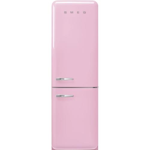 Smeg külmik FAB32RPK6 50-ndate stiil, 196cm, 234/97 l, 35dB, elektrooniline juhtimine, NoFrost, pastellroosa