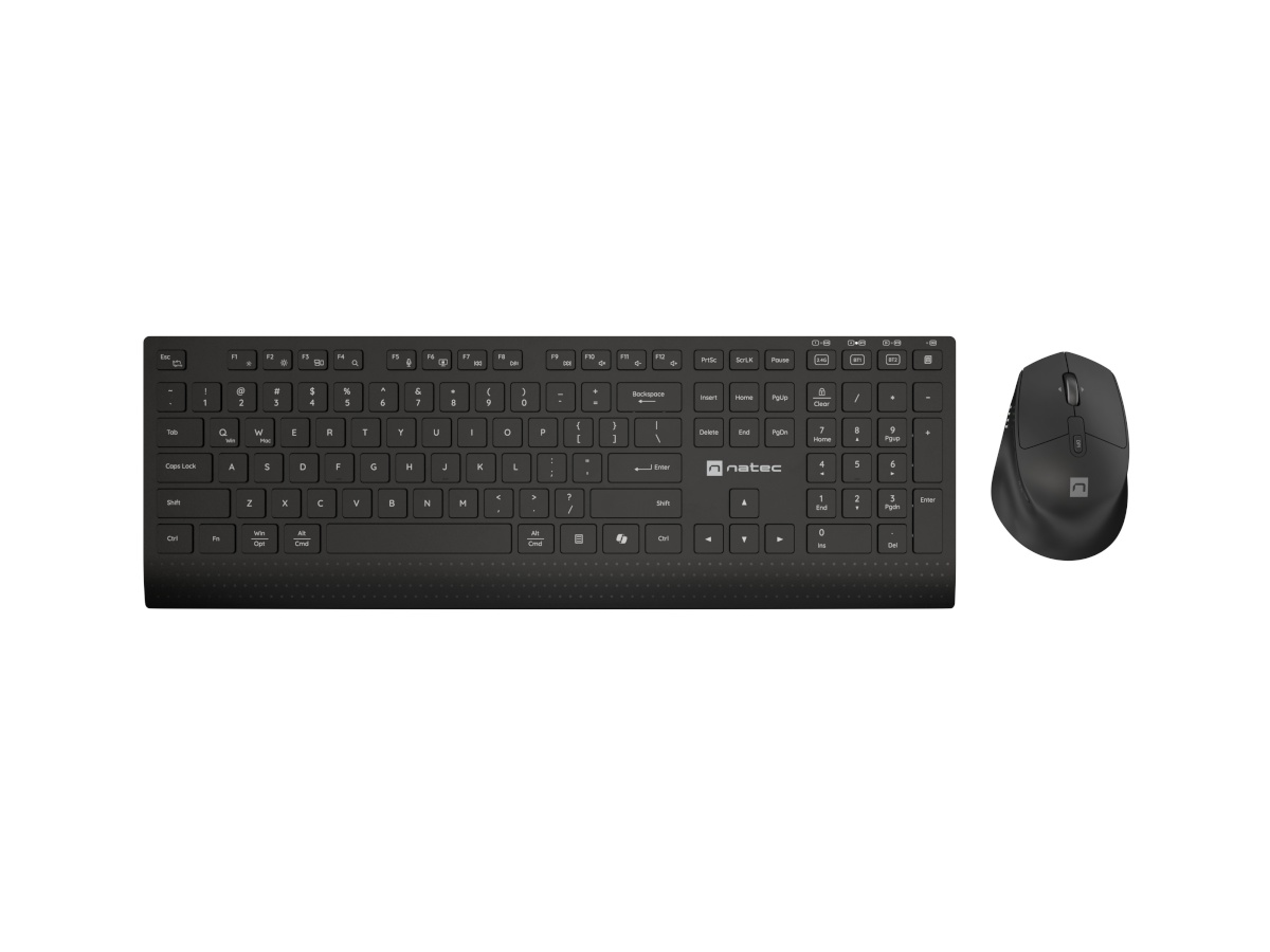 Natec klaviatuur Keyboard and Mouse Stringray 2 Keyboard and Mouse Set Wireless (US) must