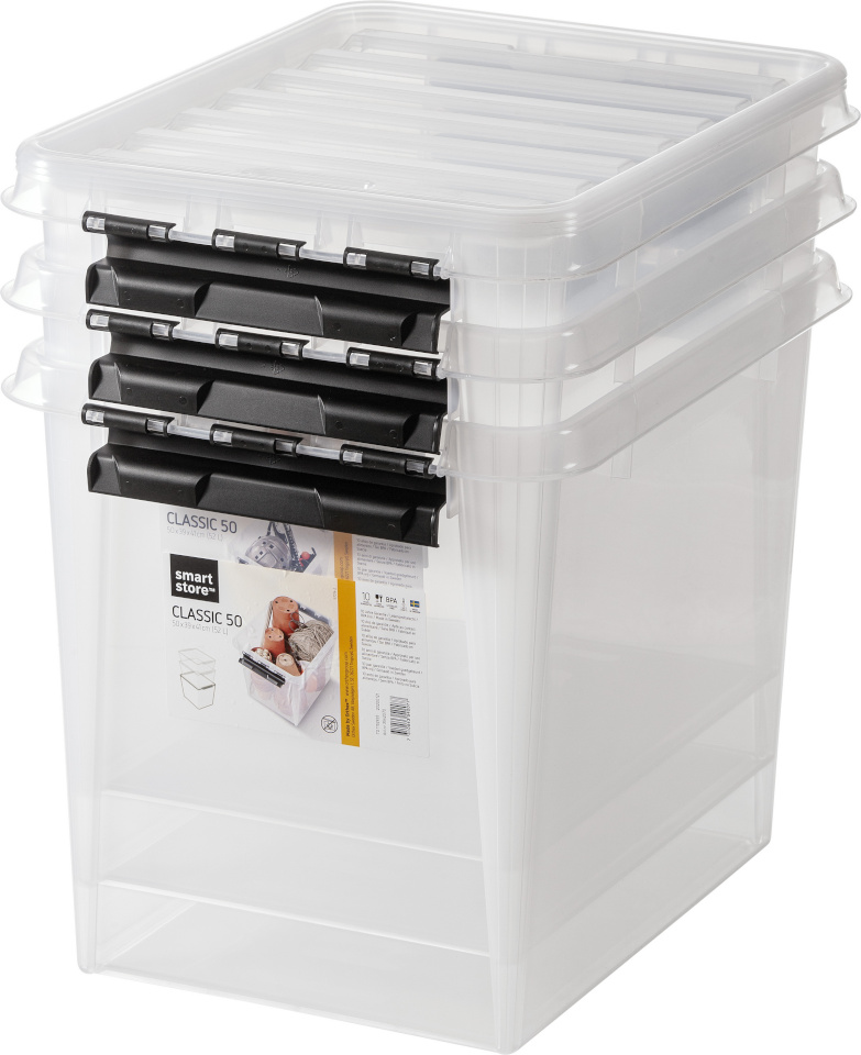 Orthex säilituskast kaanega SmartStore Classic 50 Storage Box with Lid, 3tk