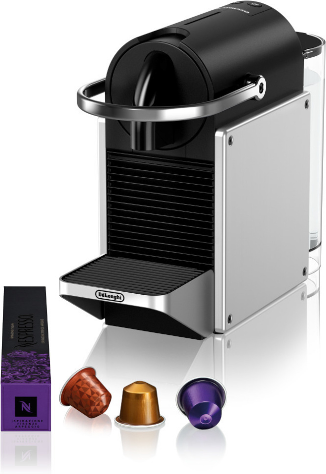 Nespresso kapselkohvimasin Pixie EN127.S Capsule Machine, must/hõbedane