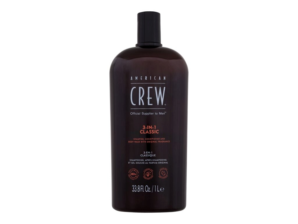 American Crew šampoon 3-IN-1 1000ml, meestele