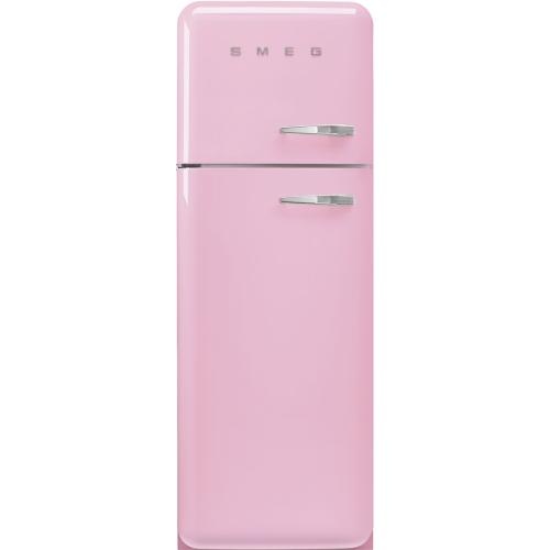Smeg külmik FAB30LPK6 50-ndate stiil, 172cm, 222/72 l, 34dB, vasak, mehaaniline juhtimine, pastellroosa