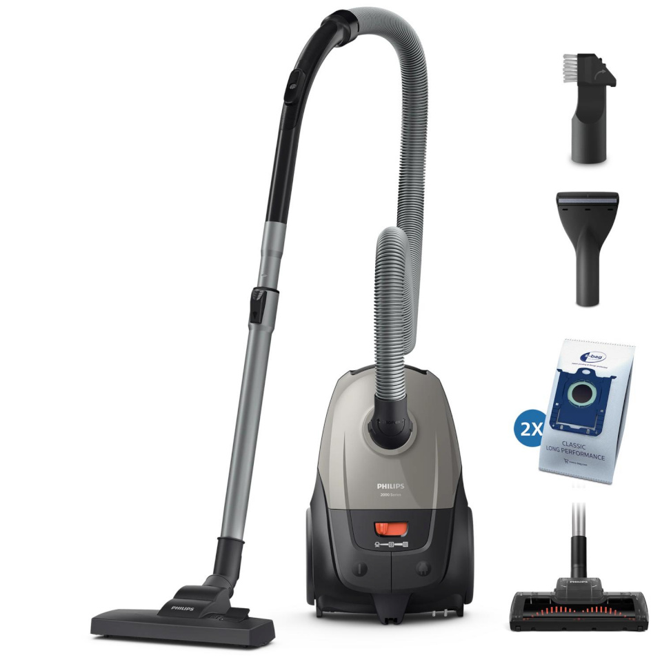 Philips tolmuimeja XD2152/12 Series 2000 Cylinder Vacuum Cleaner, must/hall