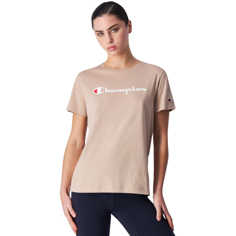 Champion T-särk naistele SS Tee beež 117534 MS079 suurus S