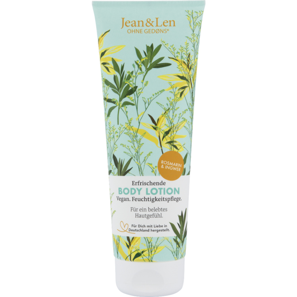Jean&Len niisutav kehakreem Rosmariin ja Ingver, 250ml