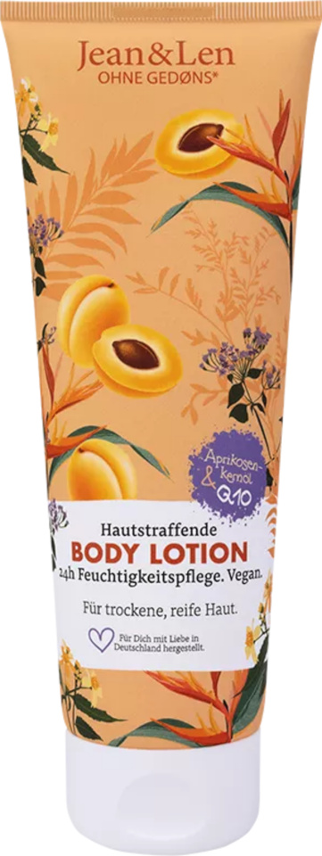 Jean&Len pinguldav kehakreem Aprikoosiseemneõli & Q10, 250ml