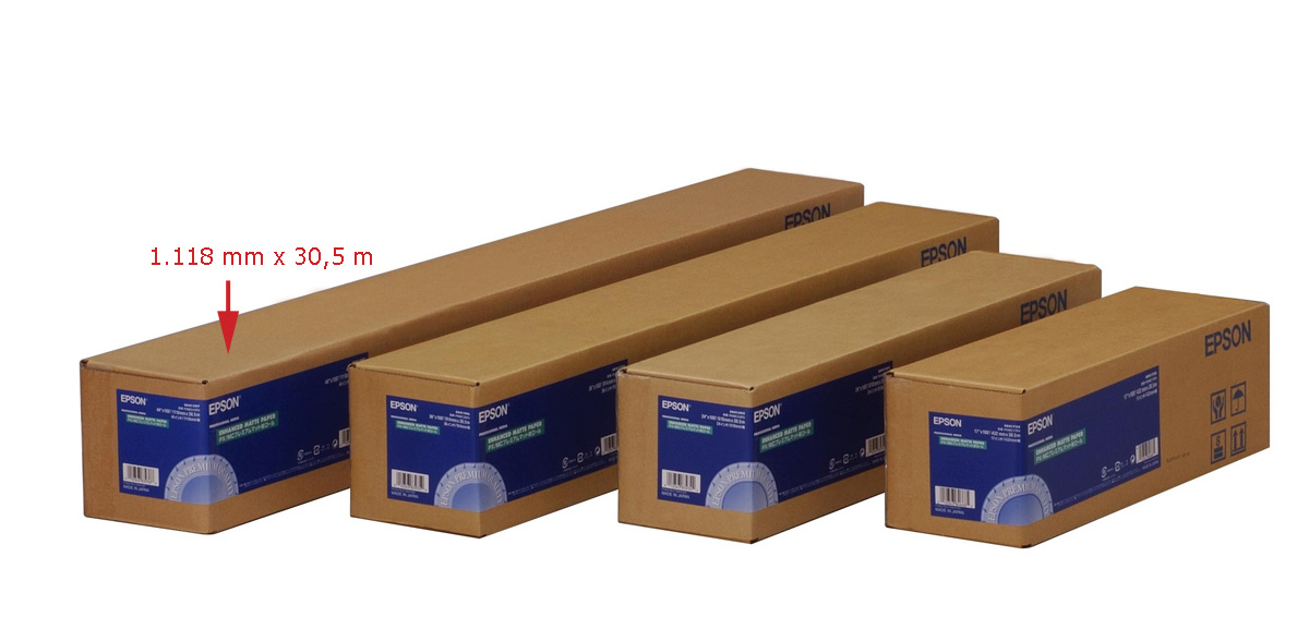 Epson fotopaber Enhanced Matte Paper 111,76 cm 44", 30,5 m, 189g/m2, Rollenware