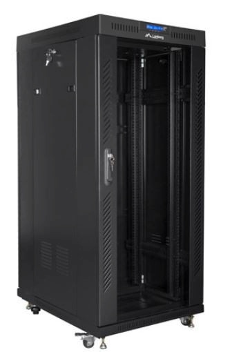 Lanberg serverikapp 19 " installation Cabinet, standing, 27u 800x1000 must, lcd Glass Door (flat pack)