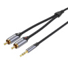 Vention audiokaabel 2xRCA cable (Cinch) jack to 3.5mm Vention BCNBG 1.5m (hall)