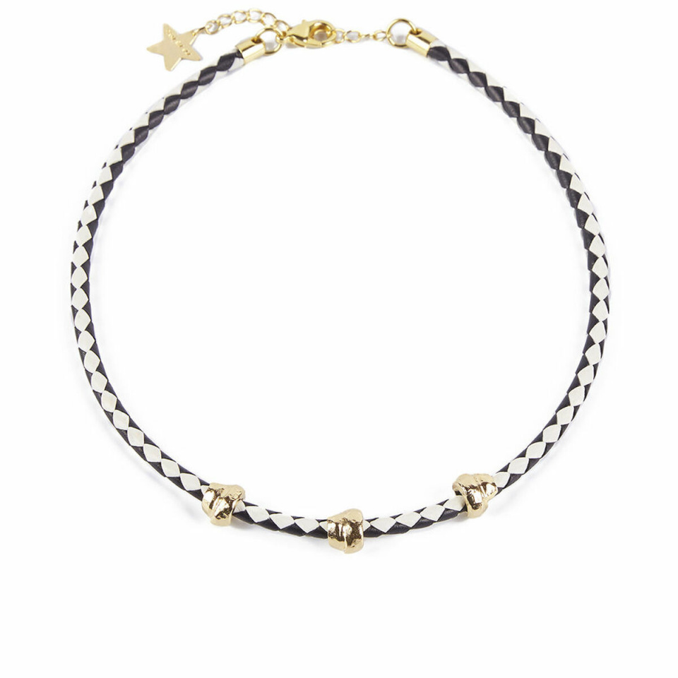 Shabama naiste kaelakee Namibia Messing kullaga kaetud Nahk 38cm Komplekt 3 Tükid, osad