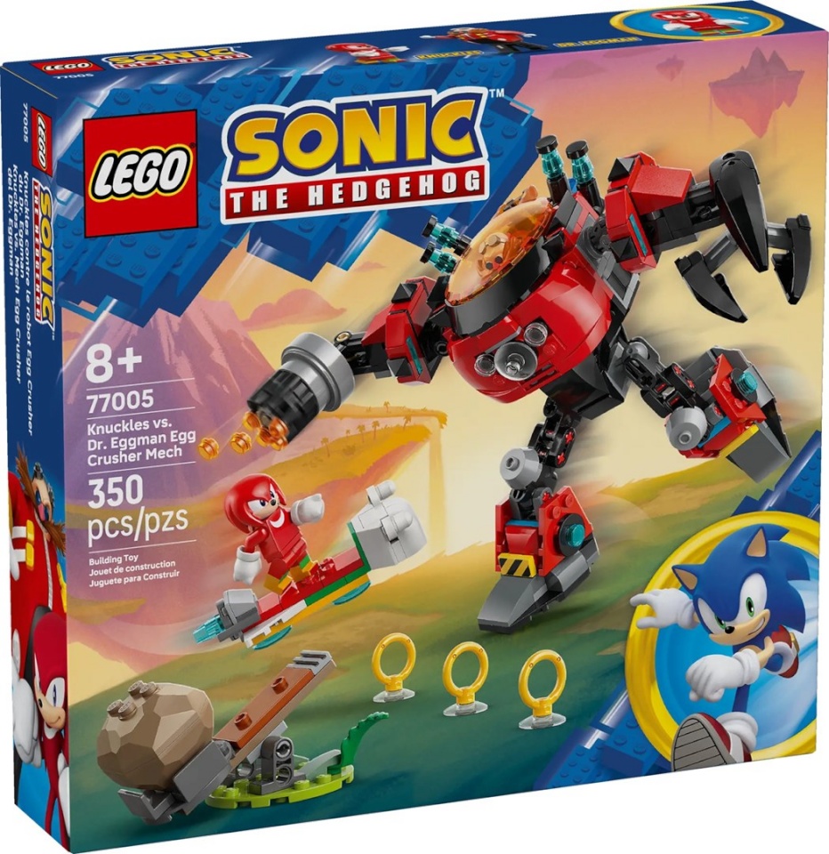 Lego klotsid konstruktor 77005 Sonic Knuckles VS Dr. Eggman Egg Crusher Mech 350-osaline