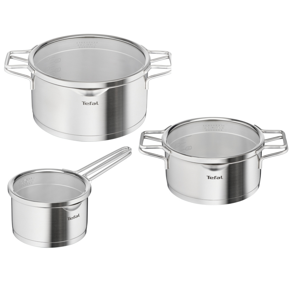 Tefal köögitarvete komplekt Nordica Cookware Set, 3-piece, roostevaba teras