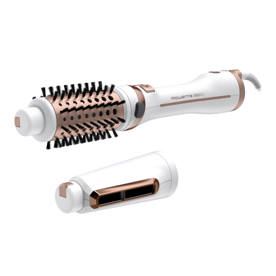 Rowenta juuksekoolutaja CF9720 Brush Activ Ultimate Care, valge/roosa kuld