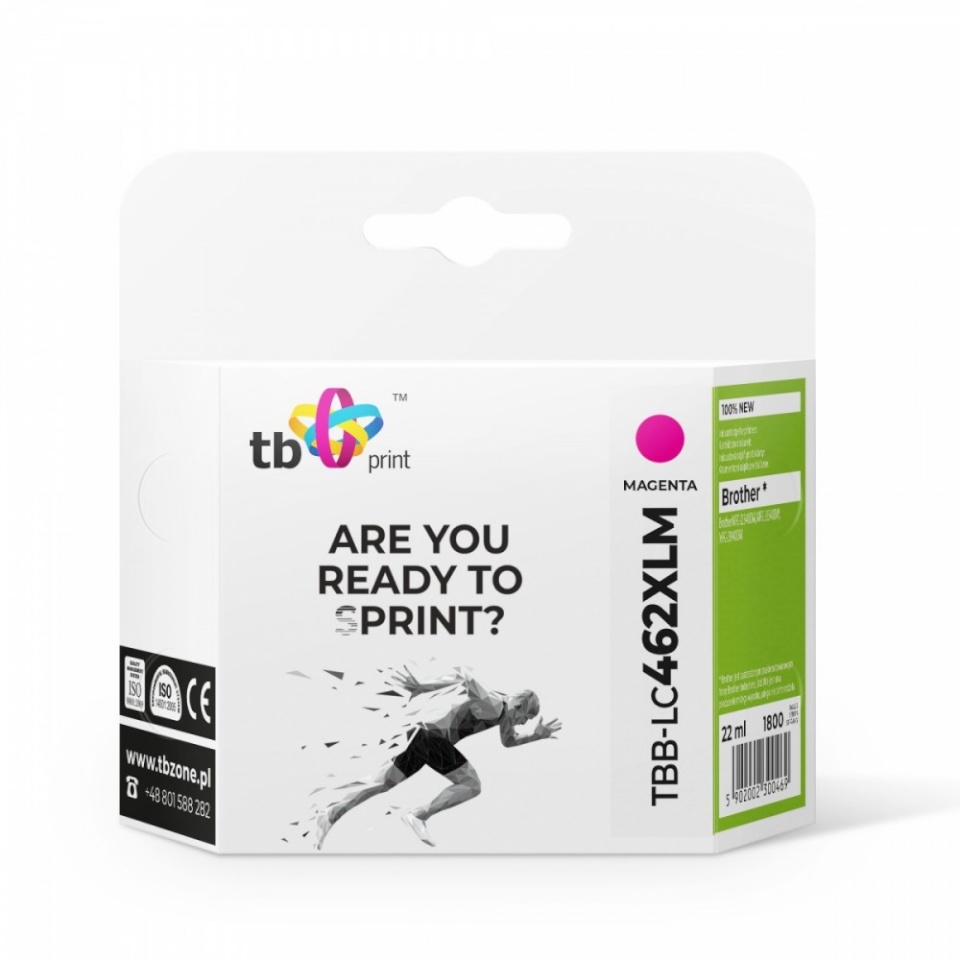 TB Print tindikassett Brother MFC-J3540DW TBB-LC462XLM 100% new magenta