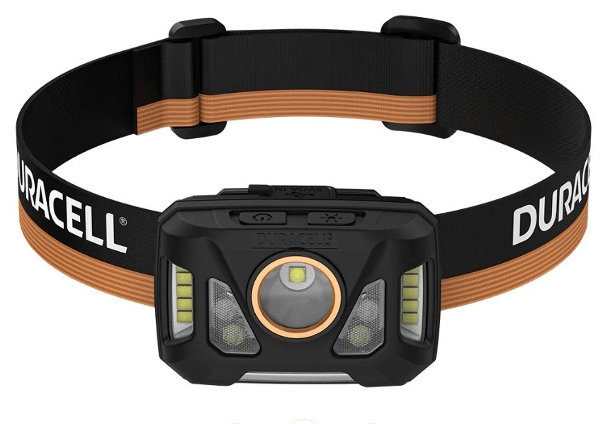 Duracell pealamp DH1000R Headlamp, must/oranž