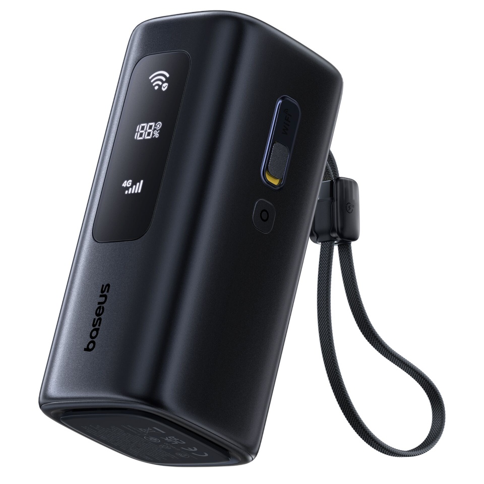 Baseus akupank EnerGeek GX11 MiFi Powerbank 20000mAh 67W Cosmic must