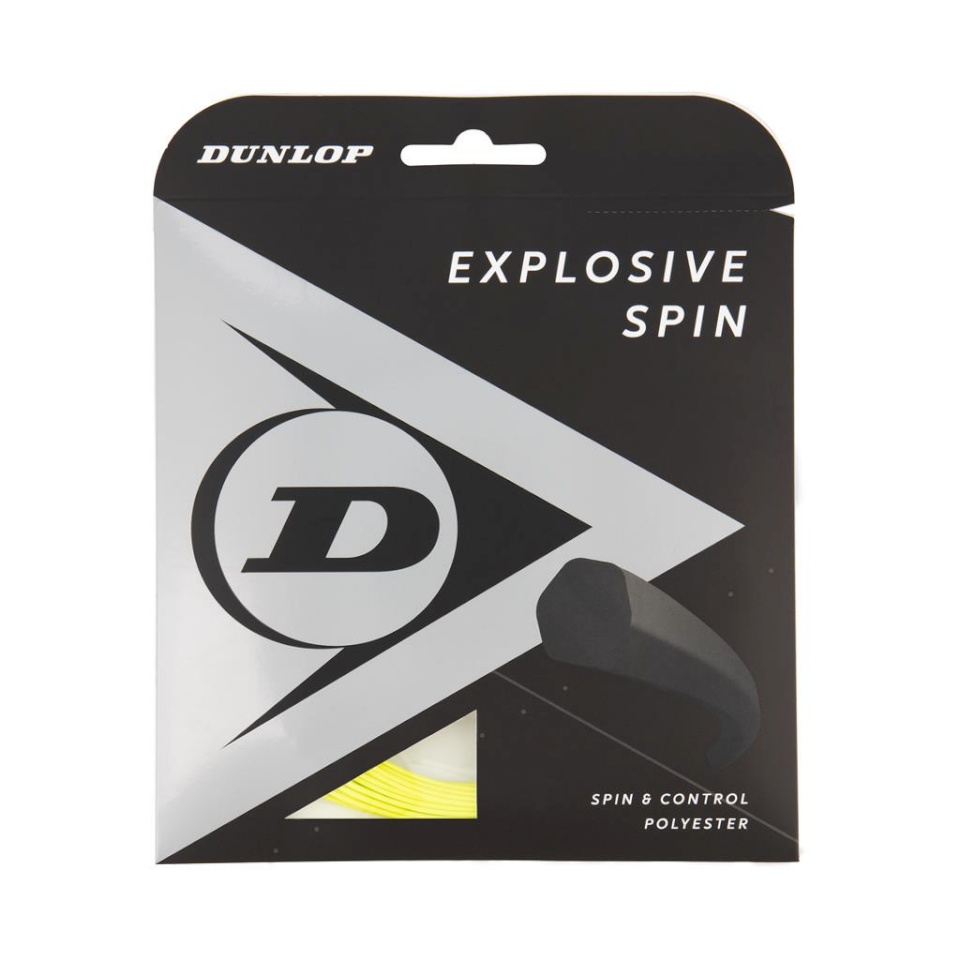 Dunlop tennisereketi keeled Explosive Spin 1,25mm 17g 12m Monofilament Hexagonal kollane