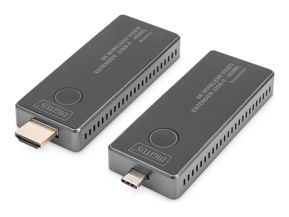 Digitus | 4K Wireless Video Extender, 30 m (USB-C - HDMI) | DS-55324 | must/hõbedane