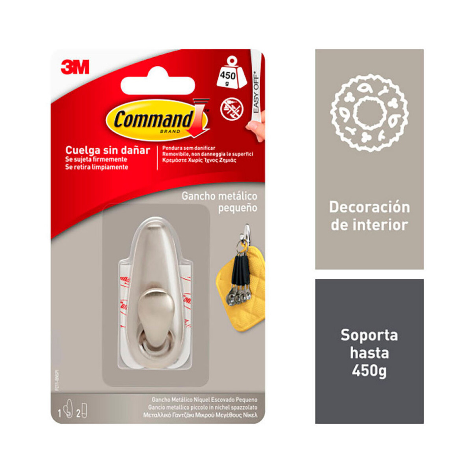 3M Konks riputamiseks 450 g Hõbedane Metall (1tk)