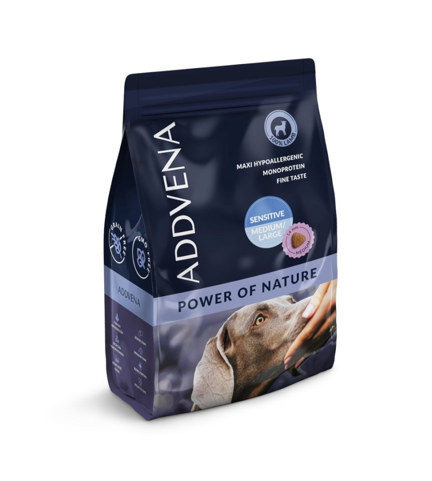 Addvena kuivtoit koerale POWER OF NATURE Sensitive for Dog wrażliwych średnich i dużych ras 2,5kg