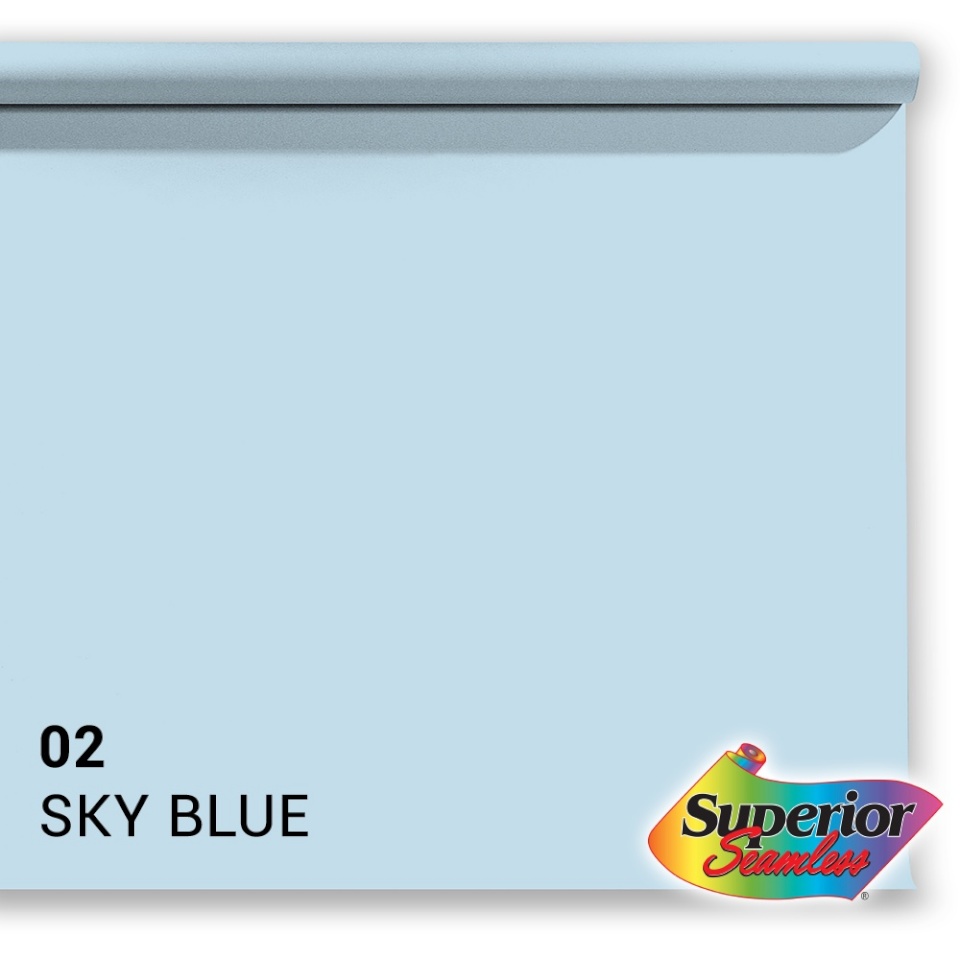 Superior taust Background Paper 02 Sky Blue 2.72x11m