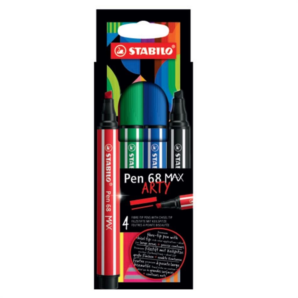Stabilo viltpliiatsid Pen 68 Max Arty, 4tk