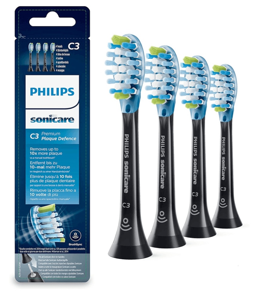 Philips lisaharjad Sonicare C3 Premium Plaque (HX9044/33), 4tk, must