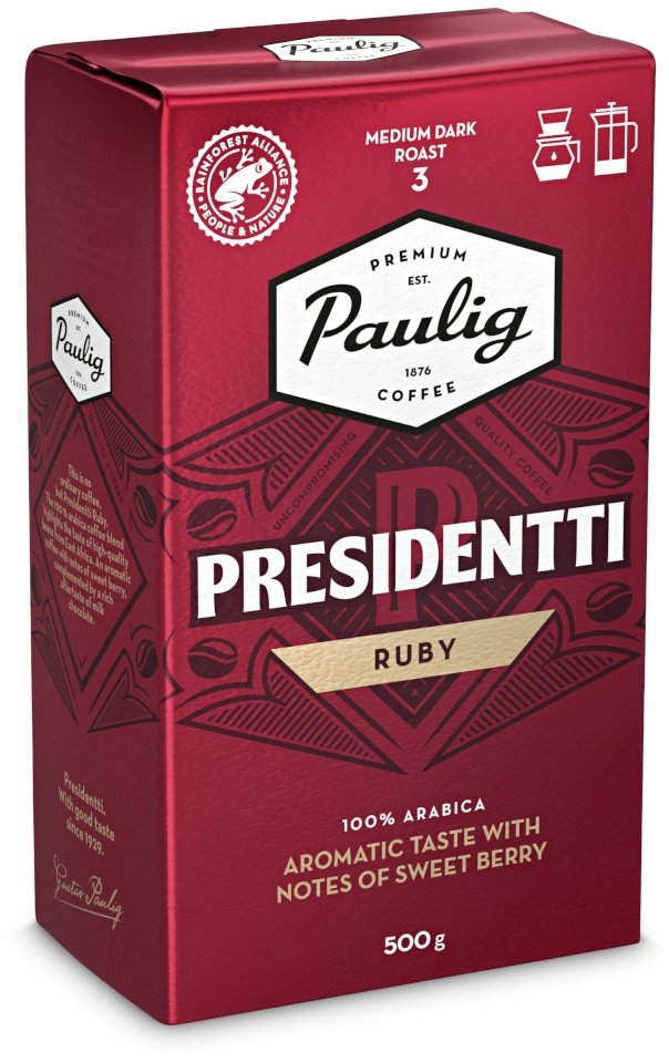 Paulig Presidentti Ruby jahvatatud kohv 500g