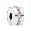 Pandora naiste amuletid PINK SPARKLING ROW CLIP