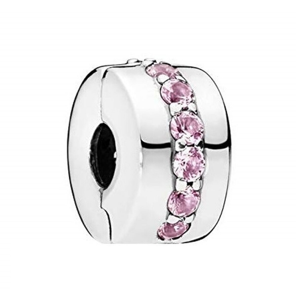 Pandora naiste amuletid PINK SPARKLING ROW CLIP