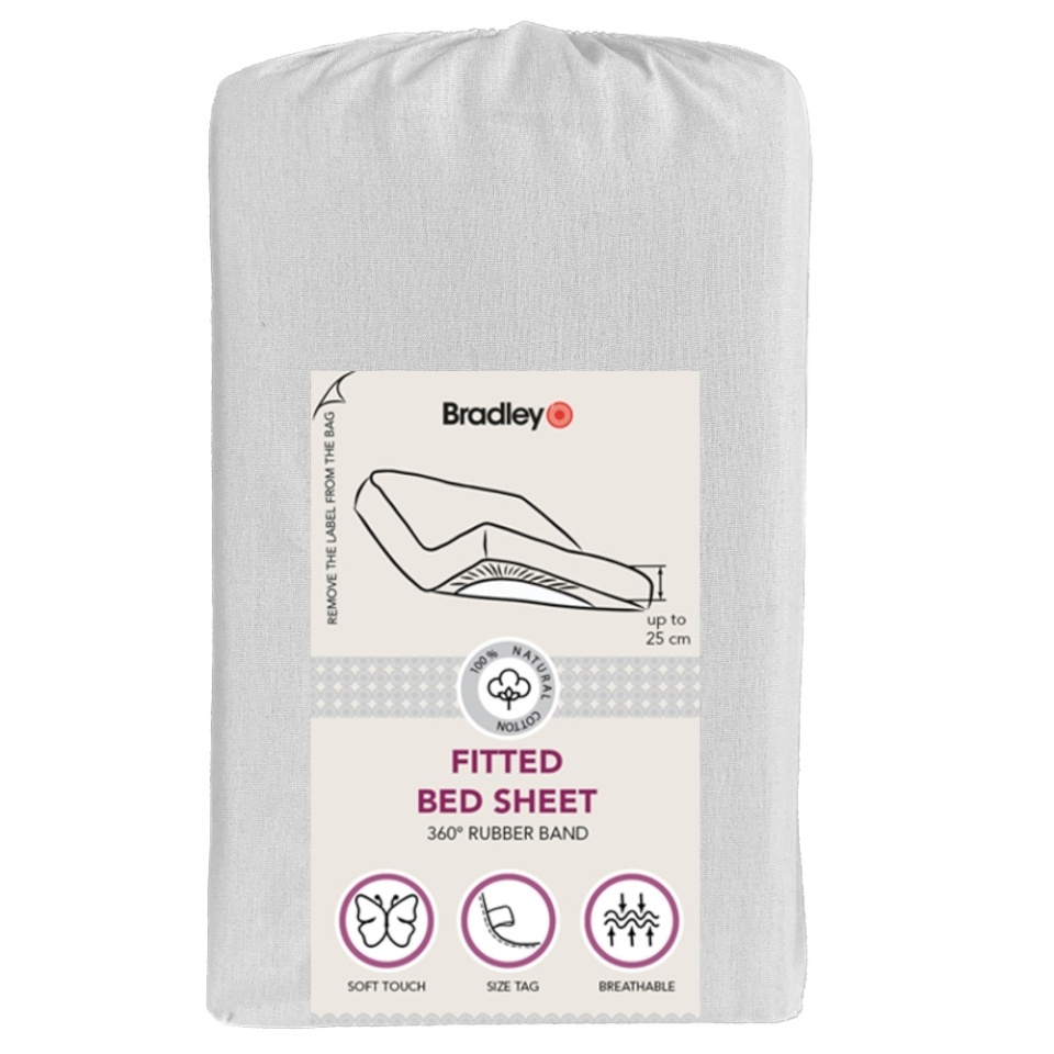 Bradley voodilina kummiga, 90 x 200 x 25 cm, tekstiilist kotis, hall