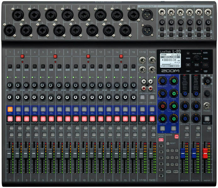 Zoom Livetrak L-20 digitaalne mikser ja salvesti