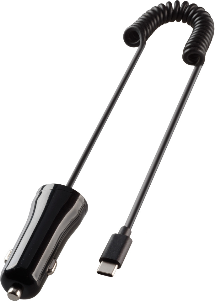 Vivanco autolaadija USB-C 12W 1m must (62785)