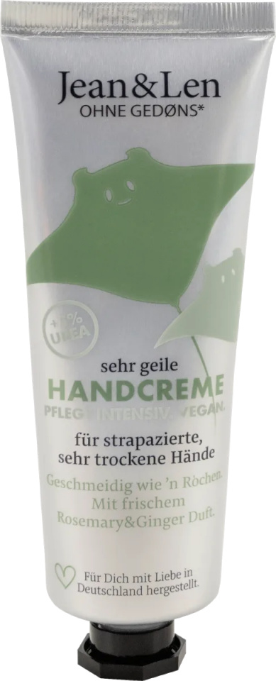 Jean&Len kätekreem Rosemary & Ginger 5% Urea Hand Cream, 75ml